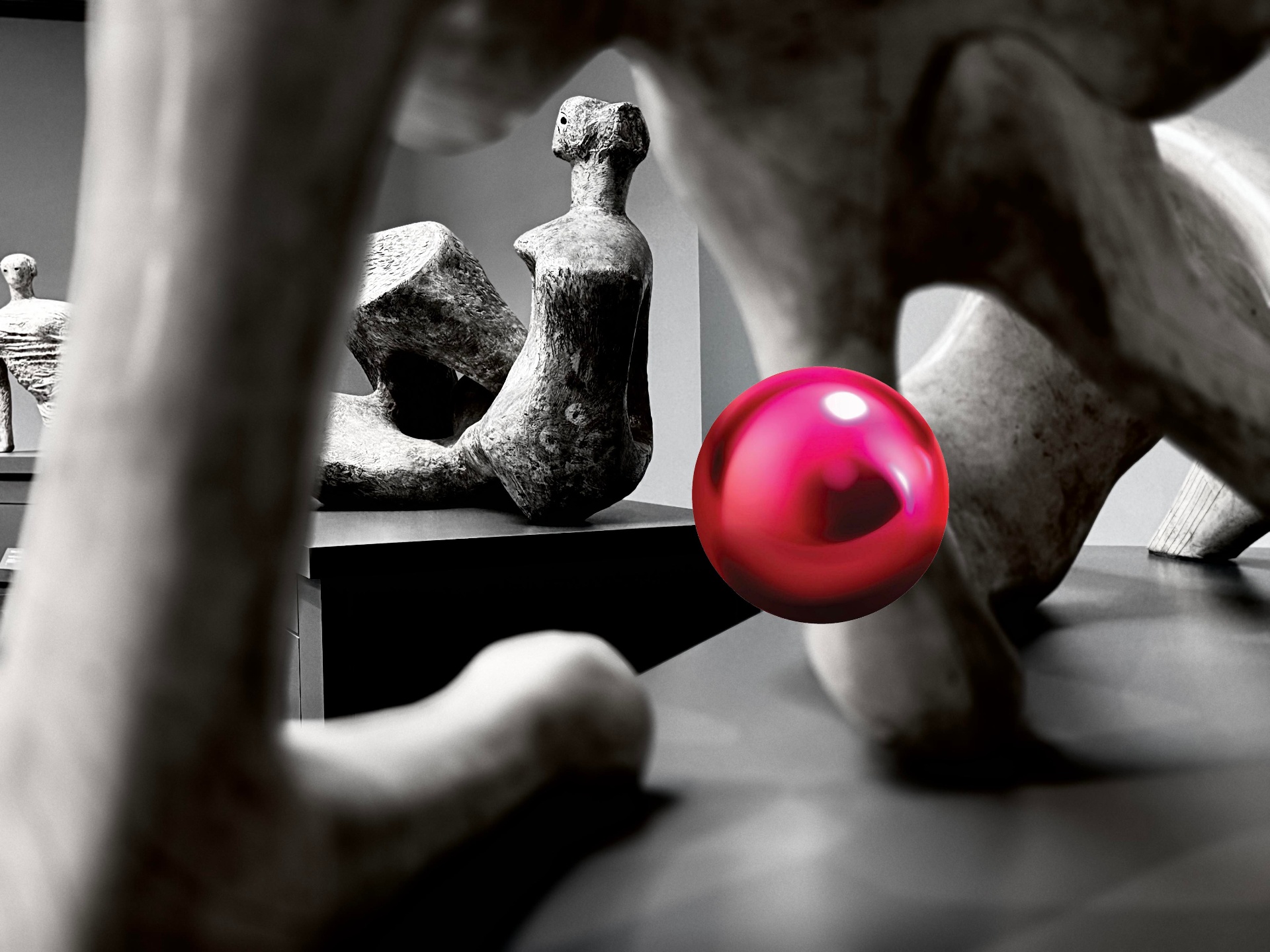 Through the Form, Henry Moore WebAR mockup, image 01