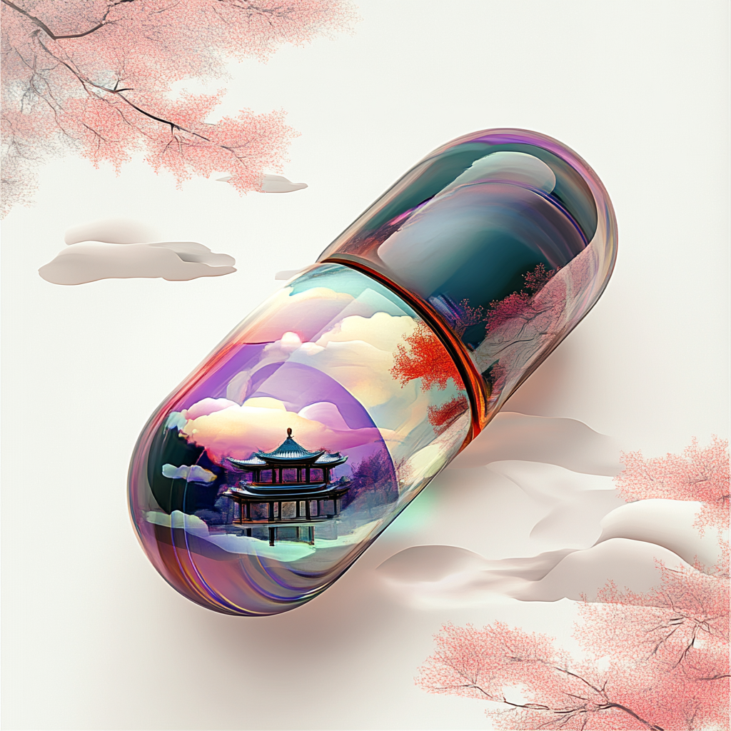mAI pill portrait 2, generated in Midjourney