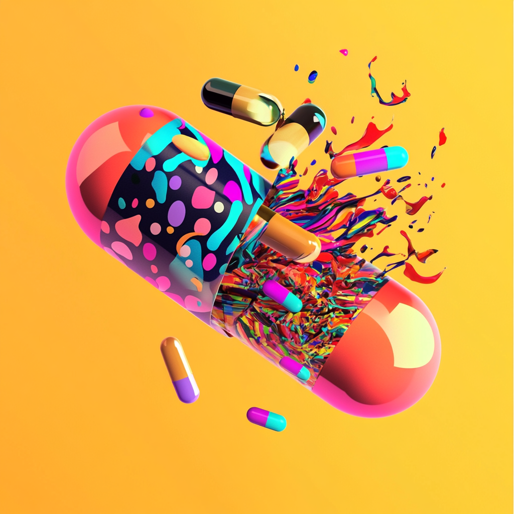 mAI pill portrait 5, generated in Midjourney